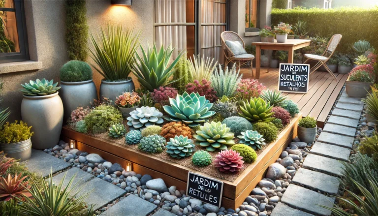 Como montar um jardim de suculentas em casa