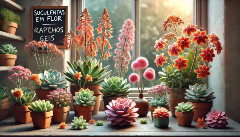 Suculentas que florescem: espécies e cuidados para cultivar a abundância