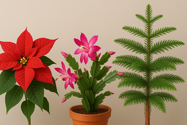 As Plantas do Natal: Poinsétia, Cacto-de-Natal e Pinheiro — Histórias, Lendas e Significados Que Cruzam Século