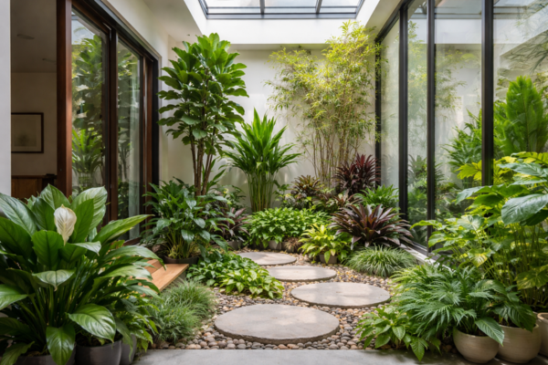 jardim de inverno com plantas para dentro de casa