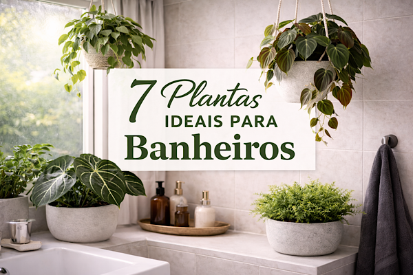 7 plantas ideais para banheiros com umidade e luz indireta