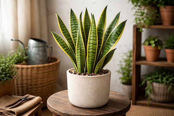 sansevieria em vaso (espada de sao jorge) resistente para ambientes internos com pouca luz