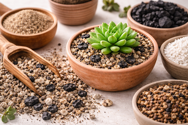 Perguntas frequentes sobre o poder da drenagem no cultivo de suculentas

O que colocar no fundo do vaso para melhorar a drenagem nas suculentas?
Para aplicar corretamente o poder da drenagem no cultivo de suculentas, não é necessário criar camadas de pedras no fundo do vaso. O essencial é que o recipiente tenha furos e que o substrato seja estruturalmente poroso. Uma pequena tela pode ser usada apenas para evitar que o substrato escape pelos furos.

Qual é a forma correta de fazer drenagem para suculentas em vasos?
A drenagem eficiente acontece na mistura do substrato, não em camadas inferiores. O poder da drenagem no cultivo de suculentas depende de uma composição com fração mineral predominante, boa granulometria e secagem previsível entre regas.

Quantos dias uma suculenta pode ficar sem água?
Com drenagem adequada, muitas suculentas conseguem permanecer de 7 a 15 dias sem rega em ambientes internos. O intervalo varia conforme ventilação, luminosidade e proporção mineral do substrato.

Como saber se o substrato tem boa drenagem?
Um substrato com boa drenagem permite que a água escorra rapidamente e seca de maneira uniforme. Raízes saudáveis são claras e firmes. Se o substrato permanece encharcado por vários dias, a drenagem está comprometida.

Carvão ajuda realmente na drenagem das suculentas?
Sim, quando usado corretamente. Incorporado em pequena proporção, o carvão melhora a porosidade e contribui para o equilíbrio do ambiente radicular, reforçando o poder da drenagem no cultivo de suculentas.

Qual é o melhor tipo de drenagem para suculentas cultivadas dentro de casa?
O melhor tipo de drenagem combina vaso com furos, substrato mineral estruturado e regas espaçadas. O equilíbrio entre estrutura e manejo é o que garante estabilidade e saúde das raízes.