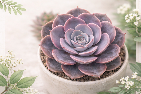Echeveria ‘Dusty Rose’: a suculenta de tom rosa antigo que parece uma flor esculpida