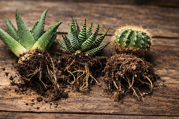 Estrutura de plantas para Áries mostrando raízes de suculentas e cactos resistentes