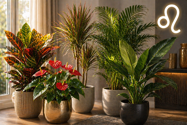 plantas para leão em ambiente interno com folhagens tropicais e cores intensas decorativas