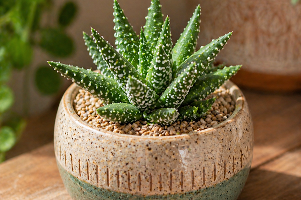 haworthia margaritifera em plantas para dentro de casa em ambiente interno com cultivo em vaso