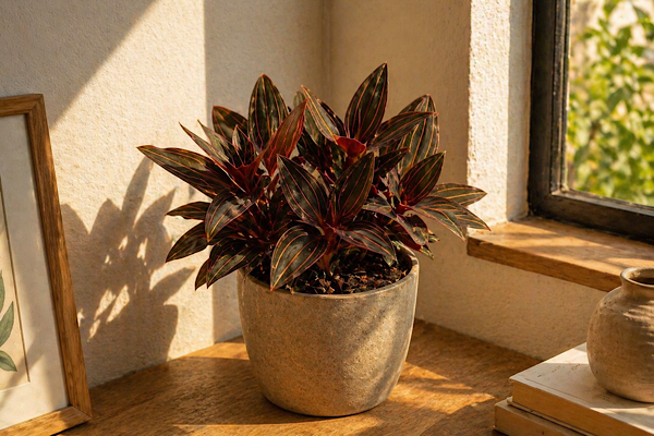 ludisia discolor em plantas para dentro de casa com folhas escuras e nervuras em ambiente interno