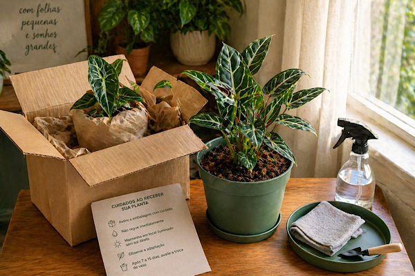 como adaptar plantas compradas online dentro de casa em ambiente interno com luz natural suave