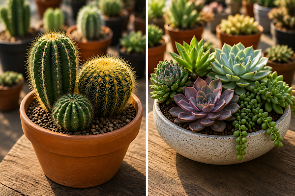 Diferença entre cactos e suculentas, entenda.