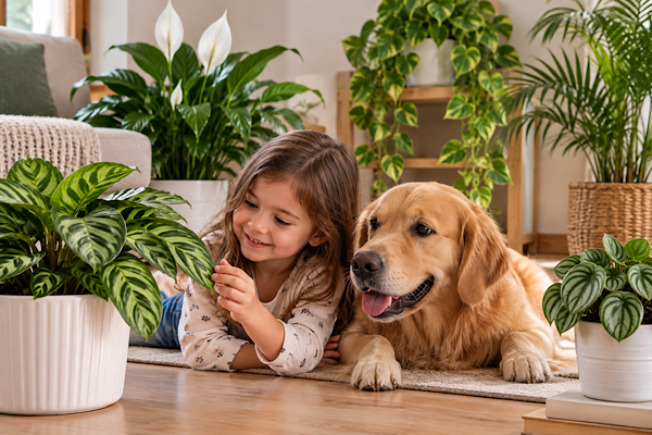 Plantas resistentes para casas com crianças e cachorro em ambiente interno